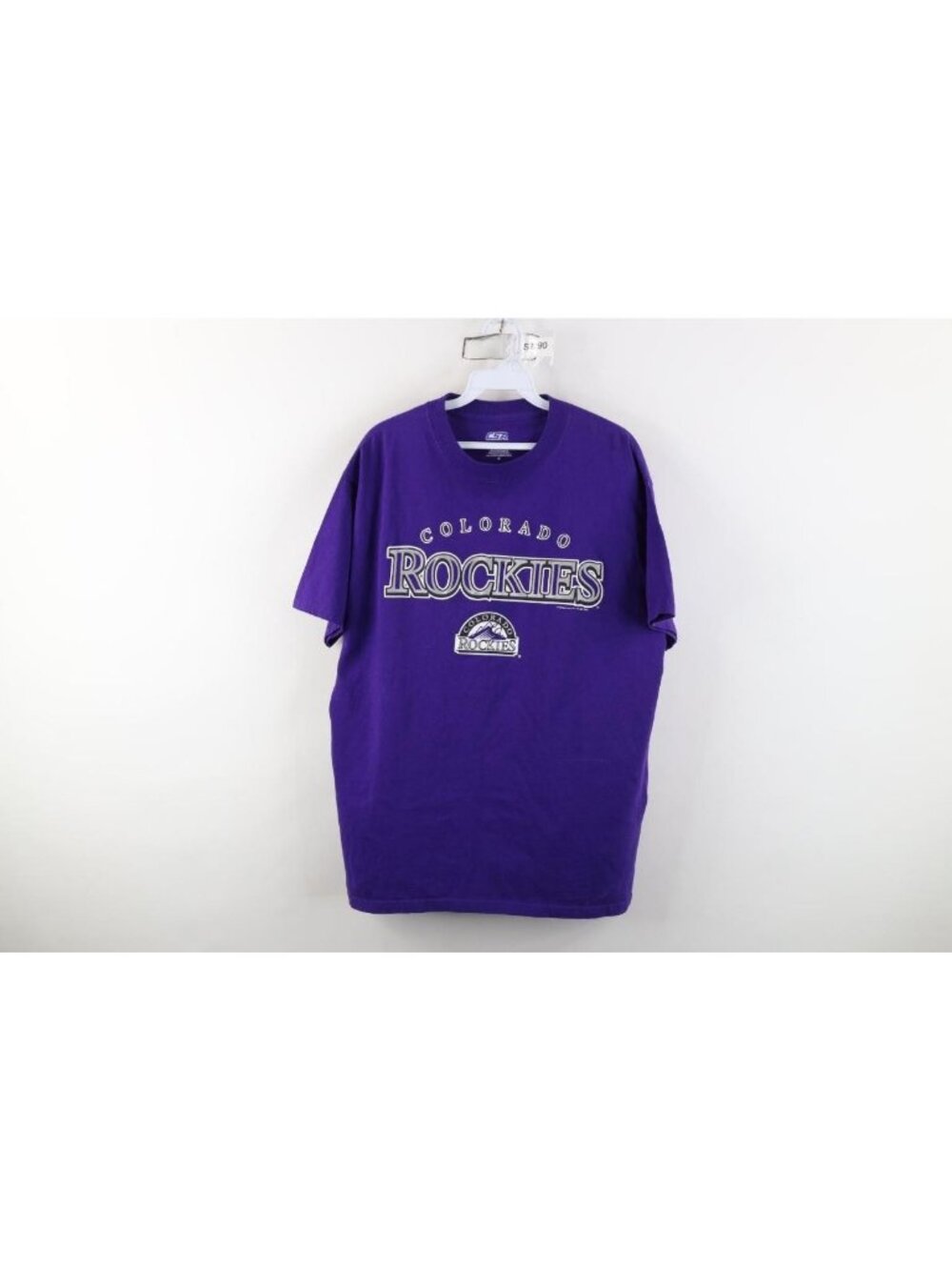 Vintage Y2K 2007 Mens Medium Distressed Colorado Rockies Baseball T-Shirt Purple